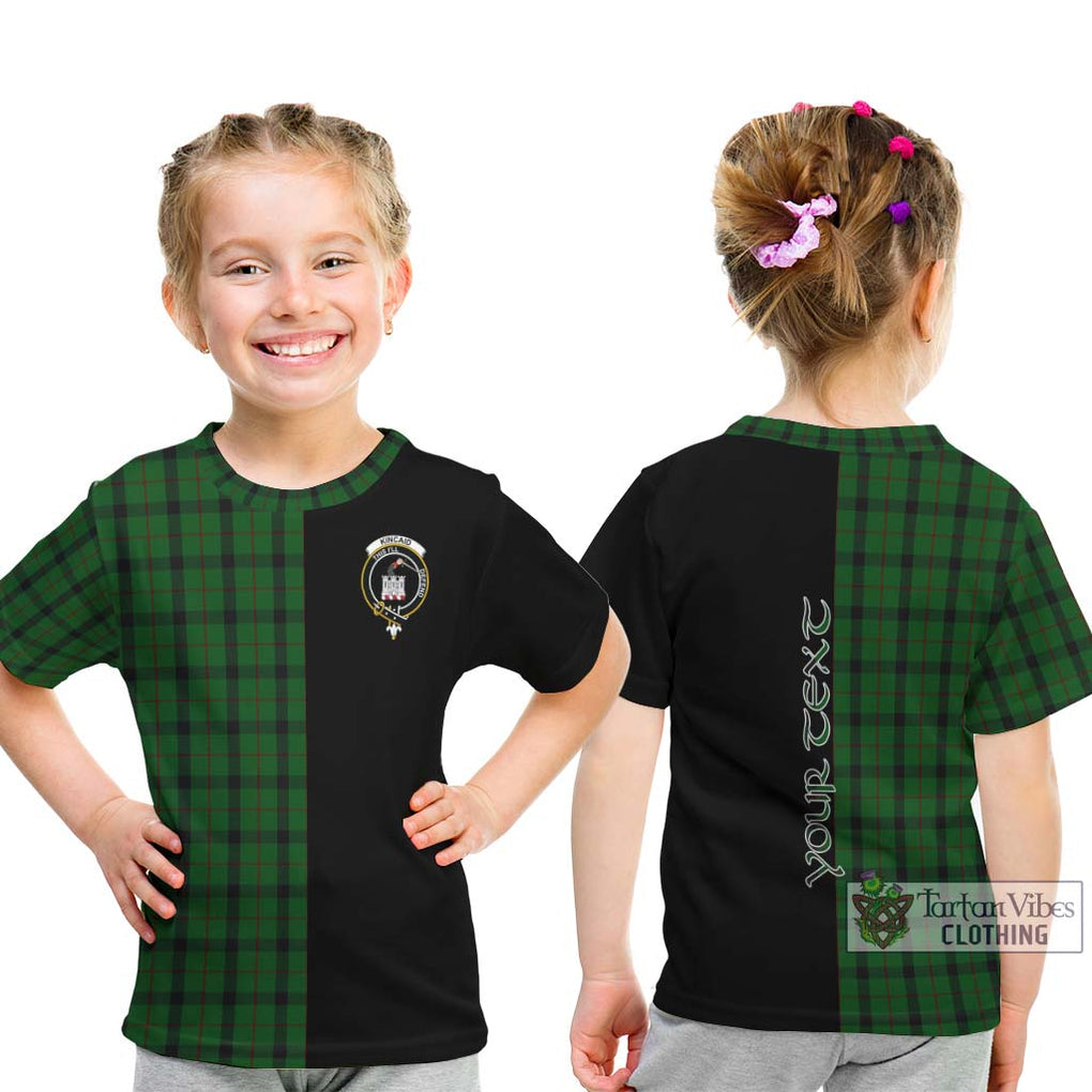 Kincaid Tartan Kid T-Shirt with Family Crest and Half Of Me Style - Tartanvibesclothing Shop