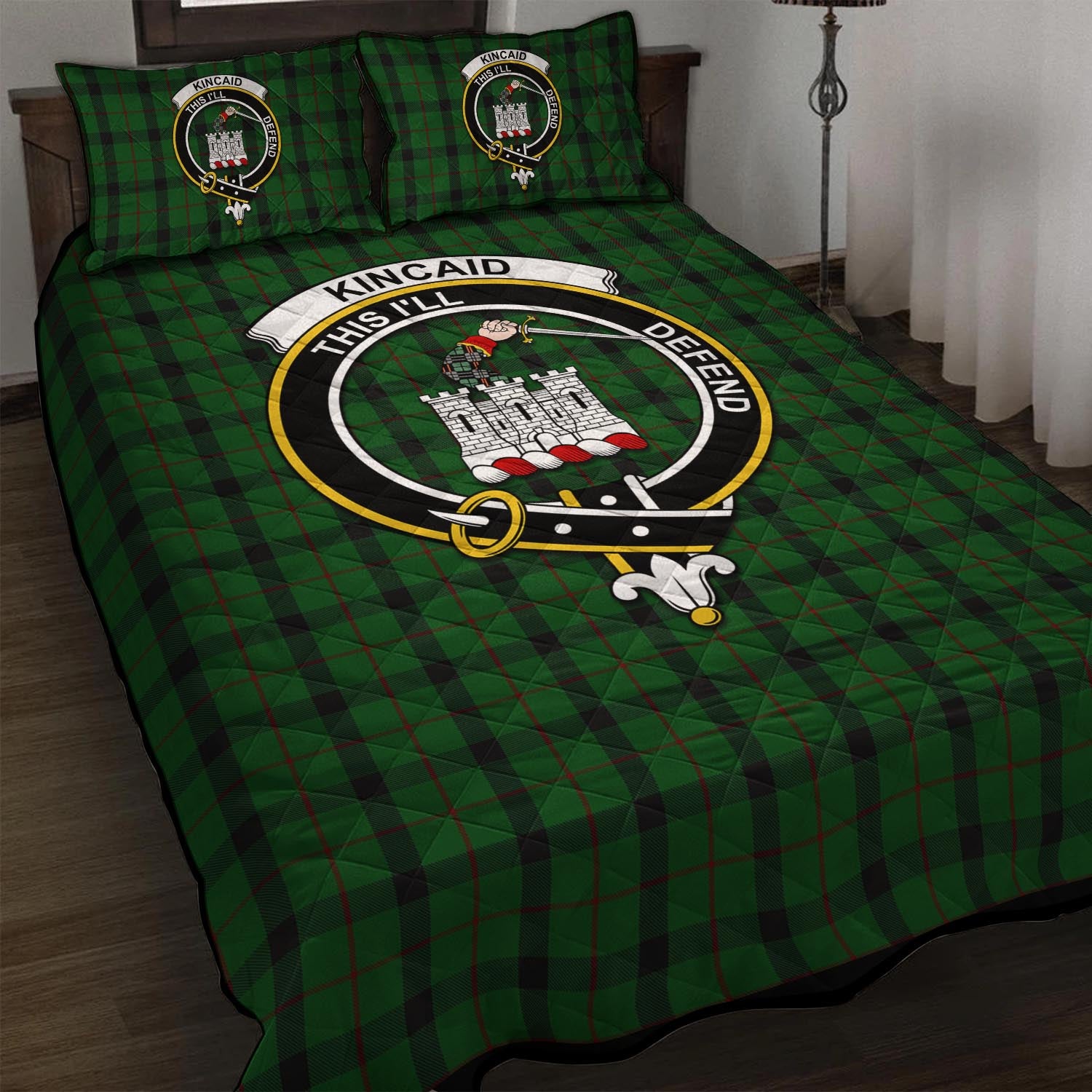 Kincaid Tartan Quilt Bed Set with Family Crest - Tartan Vibes Clothing