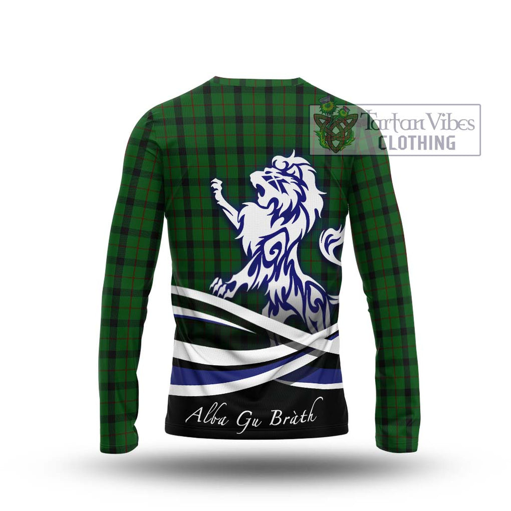 Kincaid Tartan Long Sleeve T-Shirt with Alba Gu Brath Regal Lion Emblem - Tartanvibesclothing Shop