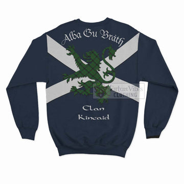 Kincaid Tartan Lion Rampant Sweatshirt  Proudly Display Your Heritage with Alba Gu Brath and Clan Name