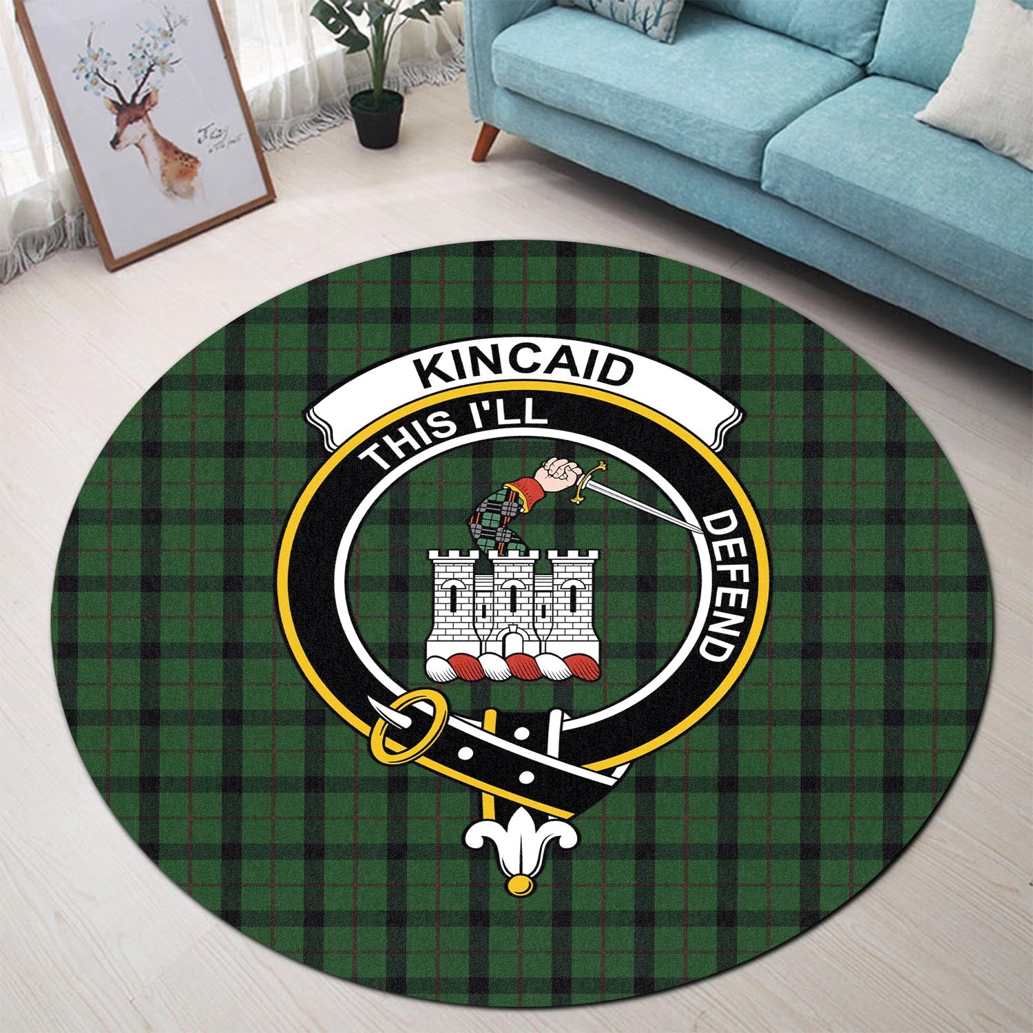 kincaid-tartan-round-rug-with-family-crest