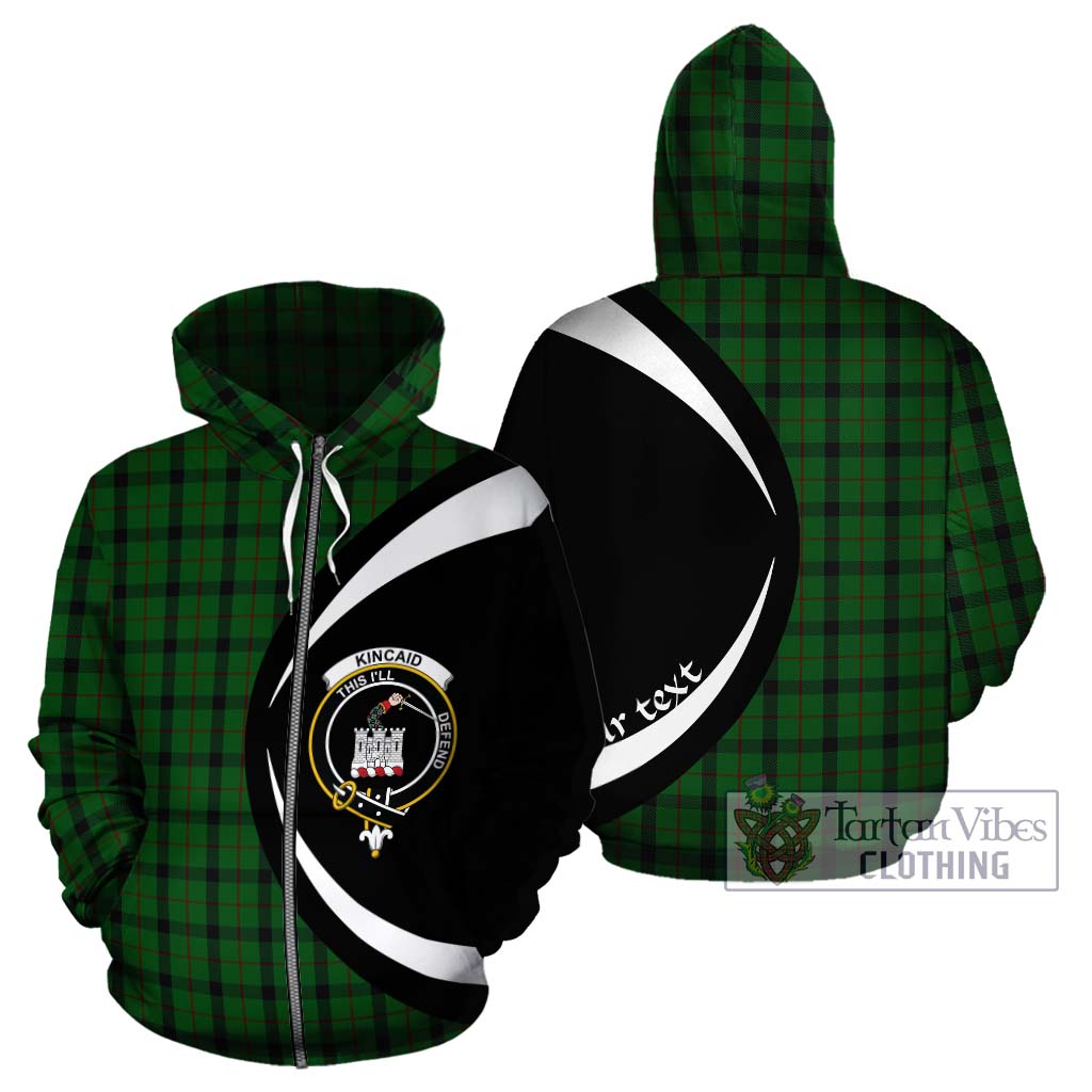 Tartan Vibes Clothing Kincaid Tartan Hoodie with Family Crest Circle Style