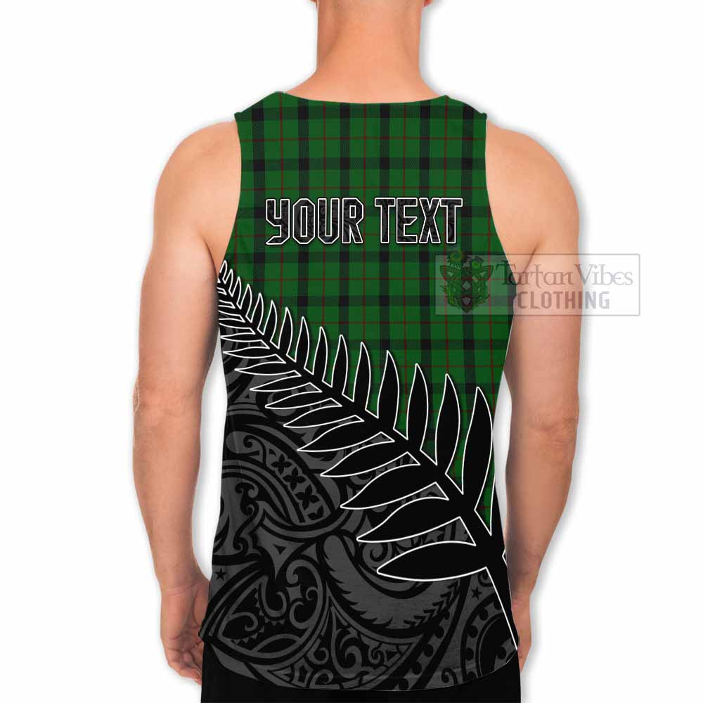 Tartan Vibes Clothing Kincaid Crest Tartan Men's Tank Top with New Zealand Silver Fern Half Style