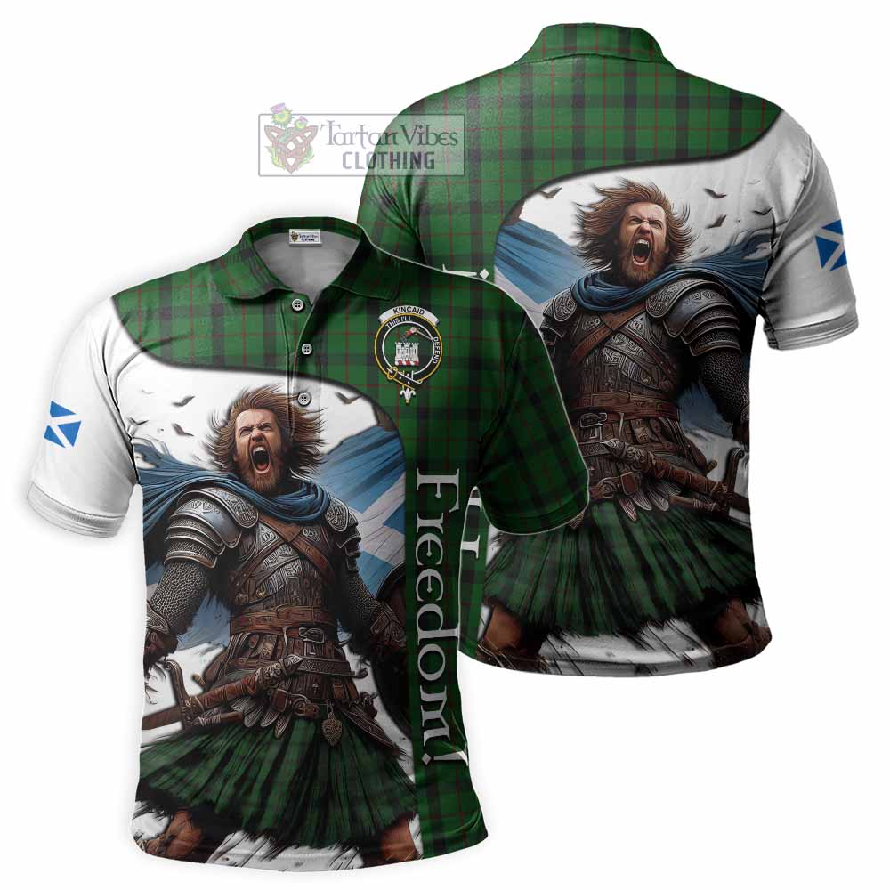 Tartan Vibes Clothing Kincaid Crest Tartan Polo Shirt Inspired by the Freedom of Scottish Warrior