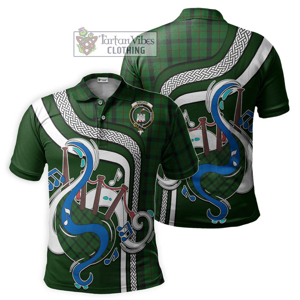 Tartan Vibes Clothing Kincaid Tartan Polo Shirt with Epic Bagpipe Style