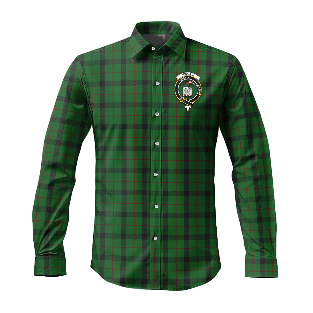 Kincaid Tartan Long Sleeve Button Up Shirt with Family Crest Men's Shirt - Tartan Vibes Clothing