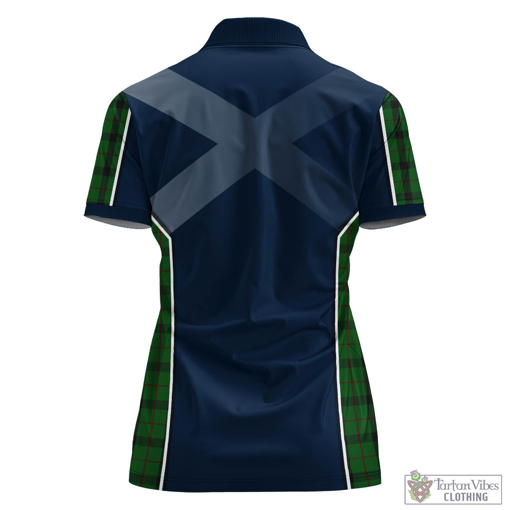 Tartan Vibes Clothing Kincaid Tartan Women's Polo Shirt with Family Crest and Scottish Thistle Vibes Sport Style