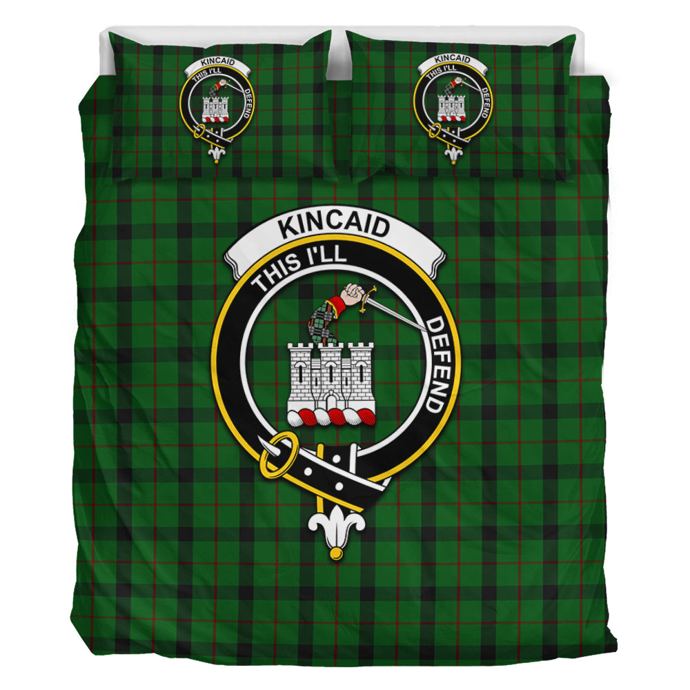 Kincaid Tartan Bedding Set with Family Crest - Tartan Vibes Clothing