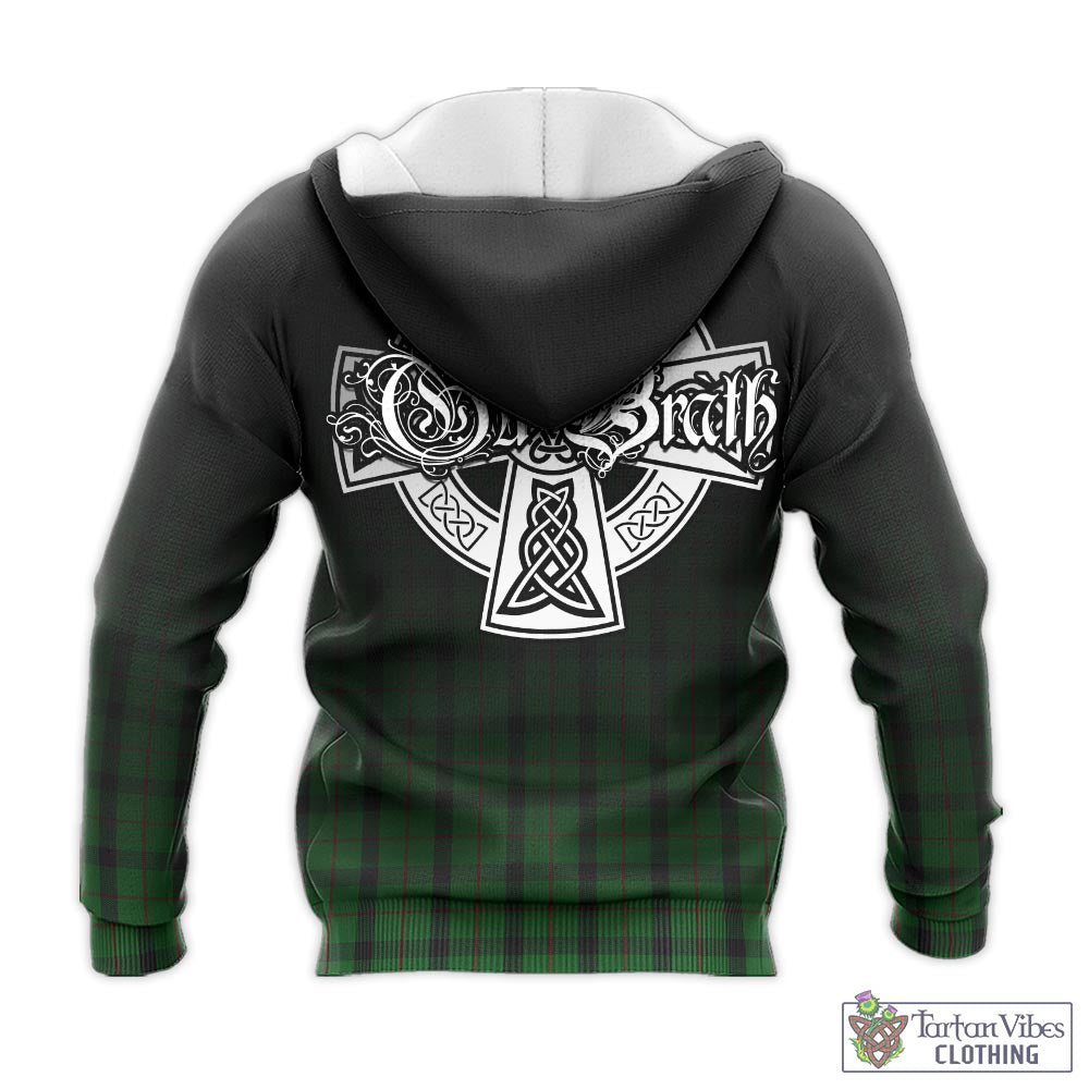 Tartan Vibes Clothing Kincaid Tartan Knitted Hoodie Featuring Alba Gu Brath Family Crest Celtic Inspired