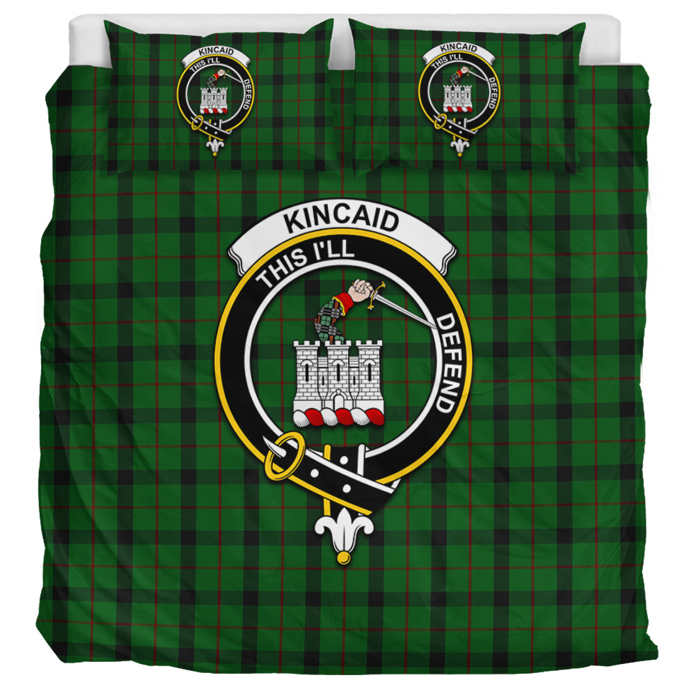 Kincaid Tartan Bedding Set with Family Crest UK Bedding Set UK Super King 104*94 inch - Tartan Vibes Clothing