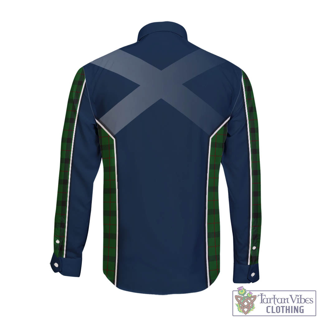 Tartan Vibes Clothing Kincaid Tartan Long Sleeve Button Up Shirt with Family Crest and Scottish Thistle Vibes Sport Style