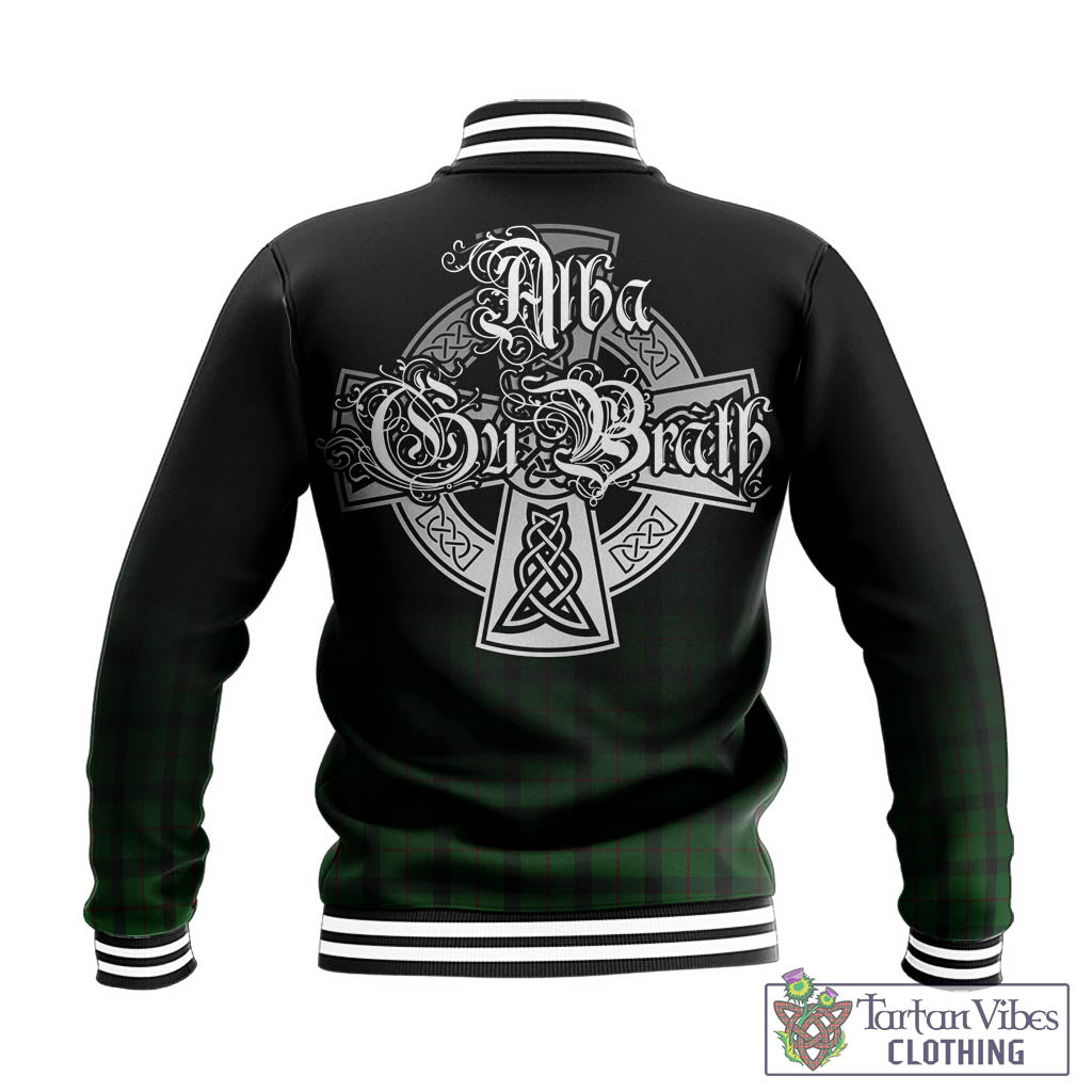 Tartan Vibes Clothing Kincaid Tartan Baseball Jacket Featuring Alba Gu Brath Family Crest Celtic Inspired