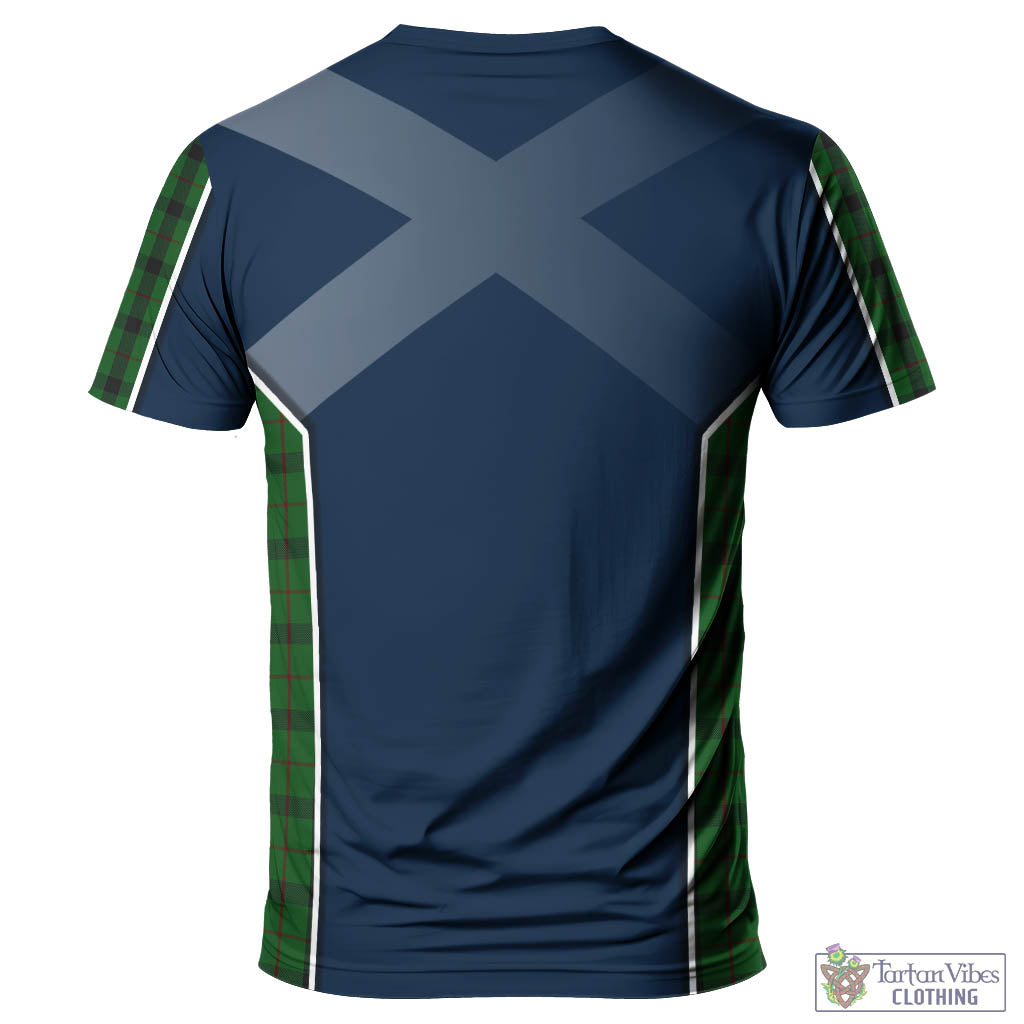 Tartan Vibes Clothing Kincaid Tartan T-Shirt with Family Crest and Scottish Thistle Vibes Sport Style