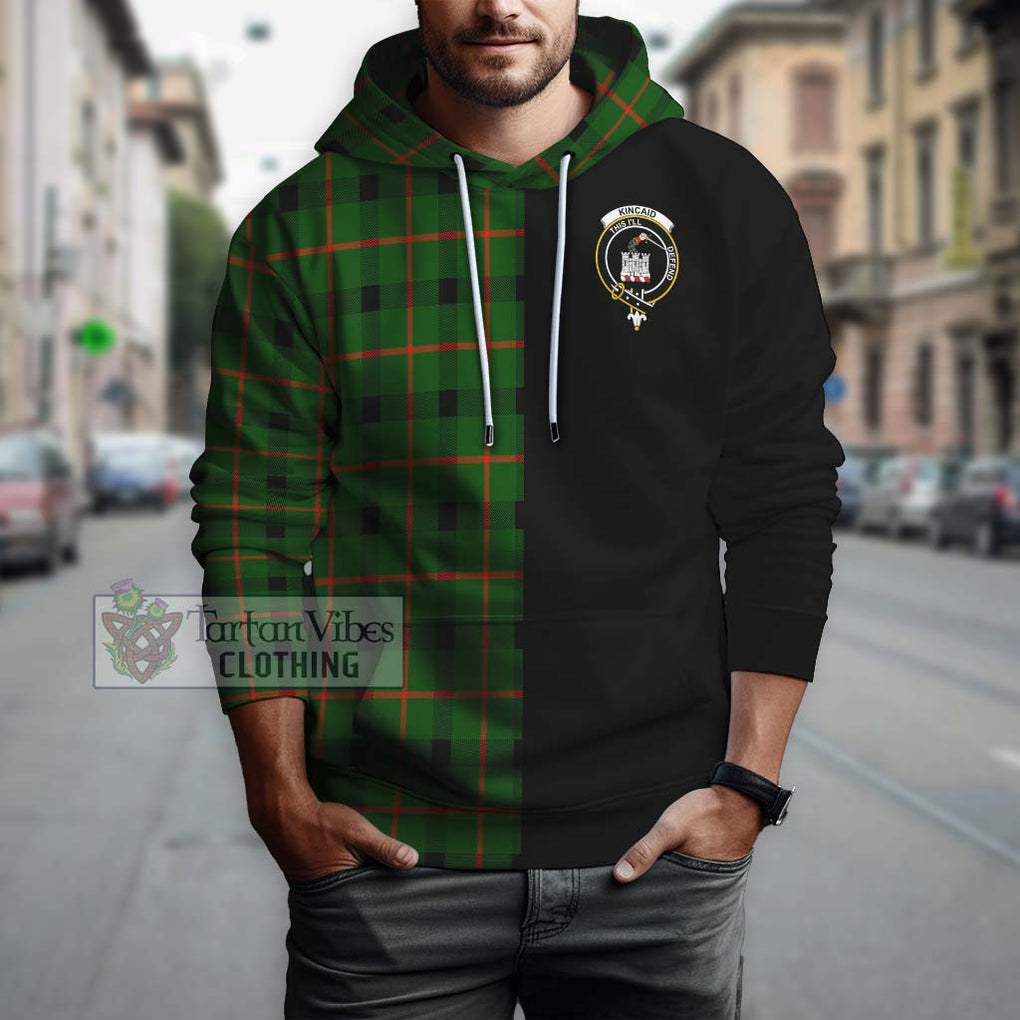 Kincaid Modern Tartan Hoodie with Family Crest and Half Of Me Style Zip Hoodie - Tartanvibesclothing Shop