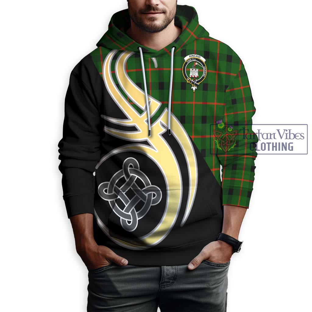 Kincaid Modern Tartan Hoodie with Family Crest and Celtic Symbol Style Zip Hoodie - Tartan Vibes Clothing