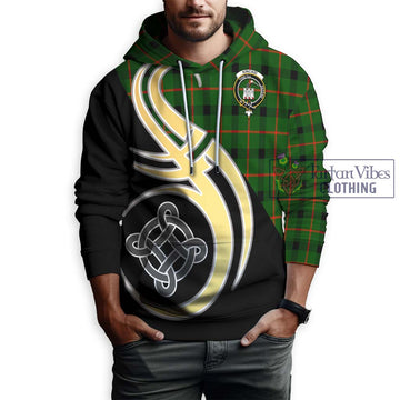 Kincaid Modern Tartan Hoodie with Family Crest and Celtic Symbol Style