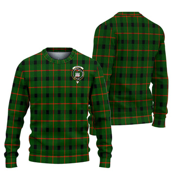 Kincaid Modern Tartan Knitted Sweater with Family Crest