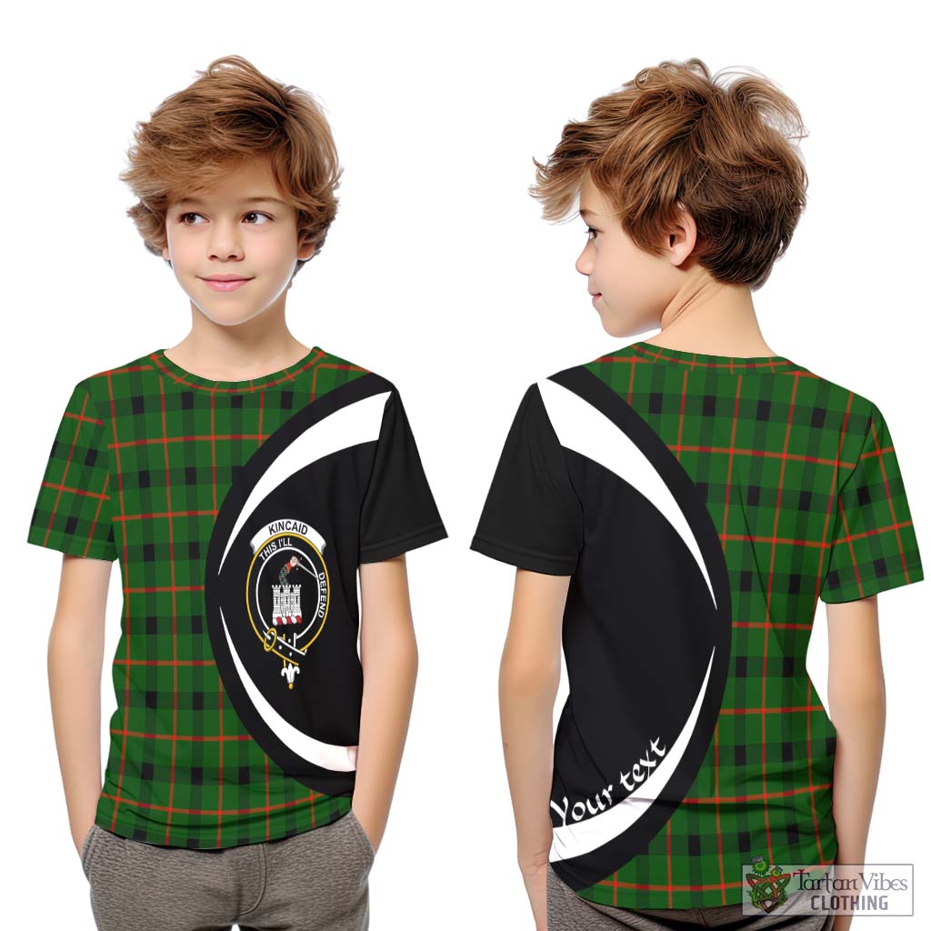 Kincaid Modern Tartan Kid T-Shirt with Family Crest Circle Style Youth XL Size14 - Tartan Vibes Clothing