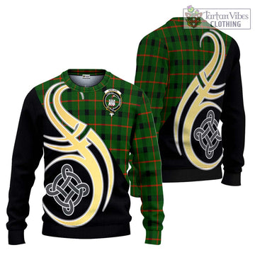 Kincaid Modern Tartan Ugly Sweater with Family Crest and Celtic Symbol Style