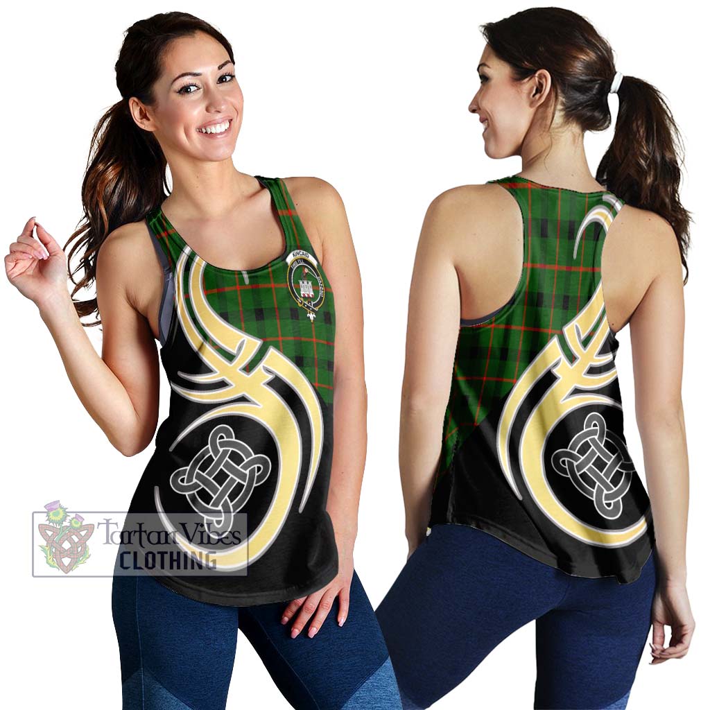 Kincaid Modern Tartan Women's Racerback Tanks with Family Crest and Celtic Symbol Style 4XL - Tartan Vibes Clothing