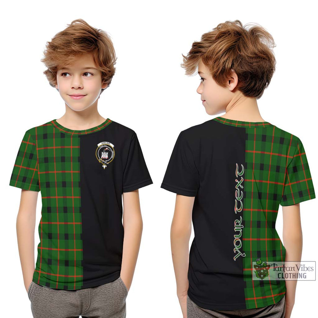 Kincaid Modern Tartan Kid T-Shirt with Family Crest and Half Of Me Style Youth XL Size14 - Tartanvibesclothing Shop