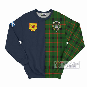 Kincaid Modern Tartan Sweatshirt Alba with Scottish Lion Royal Arm Half Style