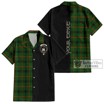 Kincaid Modern Tartan Short Sleeve Button Shirt with Family Crest and Half Of Me Style