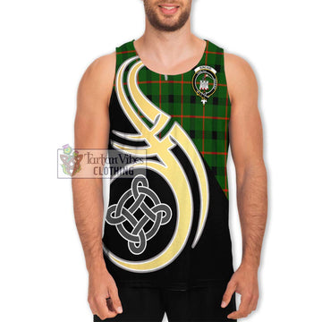 Kincaid Modern Tartan Men's Tank Top with Family Crest and Celtic Symbol Style