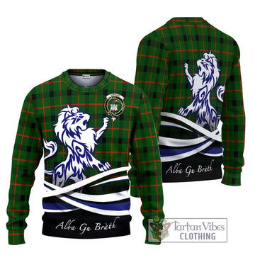 Kincaid Modern Tartan Ugly Sweater with Alba Gu Brath Regal Lion Emblem