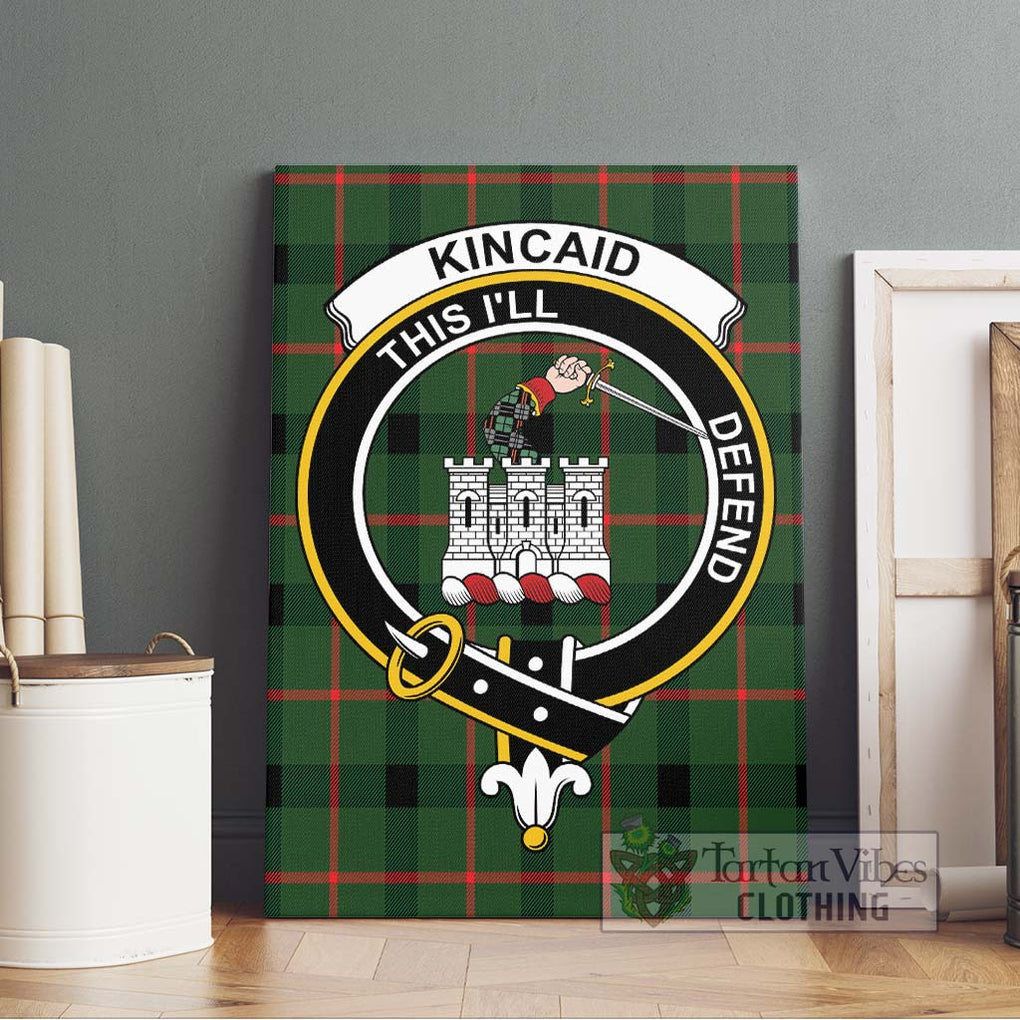 Kincaid Modern Tartan Canvas Print Wall Art with Family Crest Without Frame - Tartan Vibes Clothing