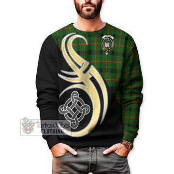 Kincaid Modern Tartan Sweatshirt with Family Crest and Celtic Symbol Style