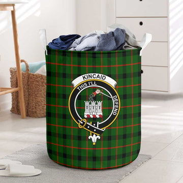 Kincaid Modern Tartan Laundry Basket with Family Crest
