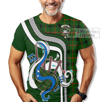 Kincaid Modern Tartan T-Shirt with Epic Bagpipe Style