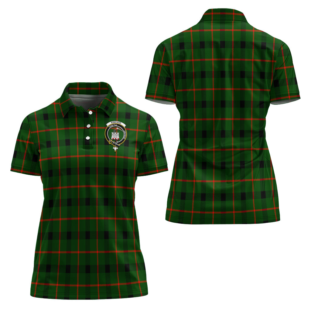 Kincaid Modern Tartan Polo Shirt with Family Crest For Women Women - Tartan Vibes Clothing