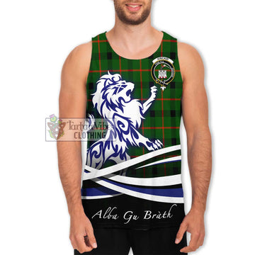 Kincaid Modern Tartan Men's Tank Top with Alba Gu Brath Regal Lion Emblem