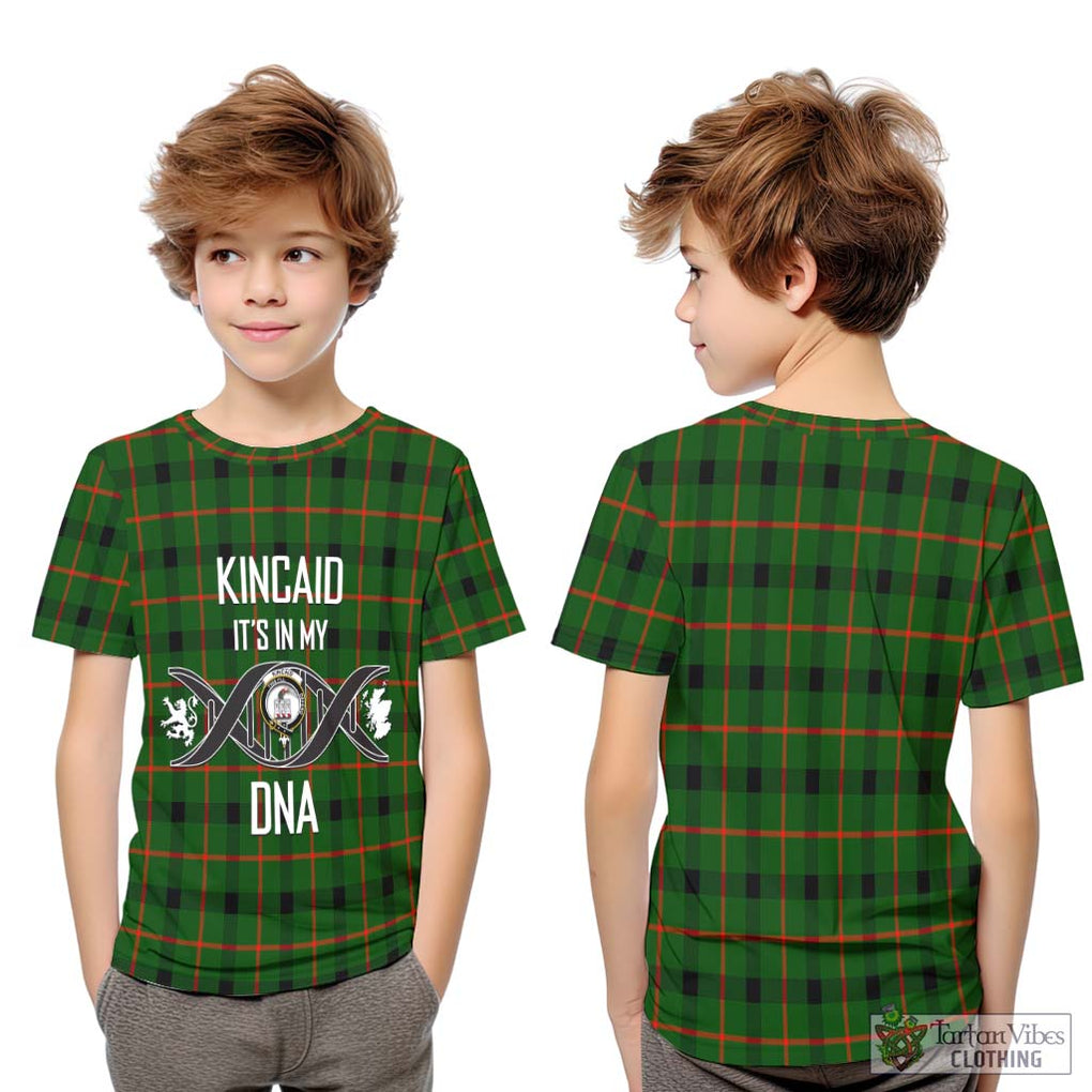 Kincaid Modern Tartan Kid T-Shirt with Family Crest DNA In Me Style Youth XL Size14 - Tartanvibesclothing Shop