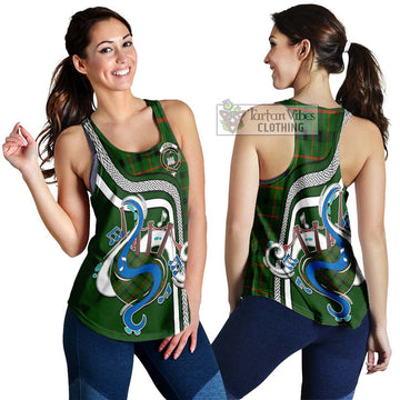 Kincaid Modern Tartan Women's Racerback Tanks with Epic Bagpipe Style