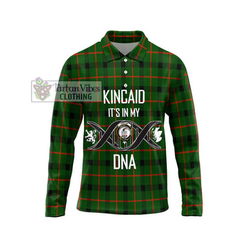 Kincaid Modern Tartan Long Sleeve Polo Shirt with Family Crest DNA In Me Style