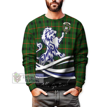 Kincaid Modern Tartan Sweatshirt with Alba Gu Brath Regal Lion Emblem