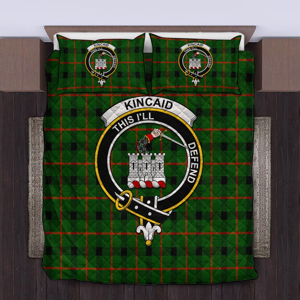 Kincaid Modern Tartan Quilt Bed Set with Family Crest Twin - Tartanvibesclothing