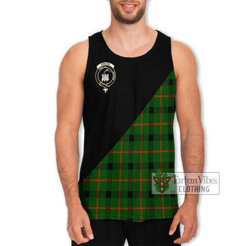 Kincaid Modern Tartan Men's Tank Top with Family Crest and Military Logo Style