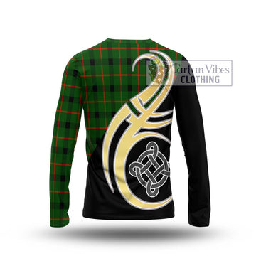 Kincaid Modern Tartan Long Sleeve T-Shirt with Family Crest and Celtic Symbol Style