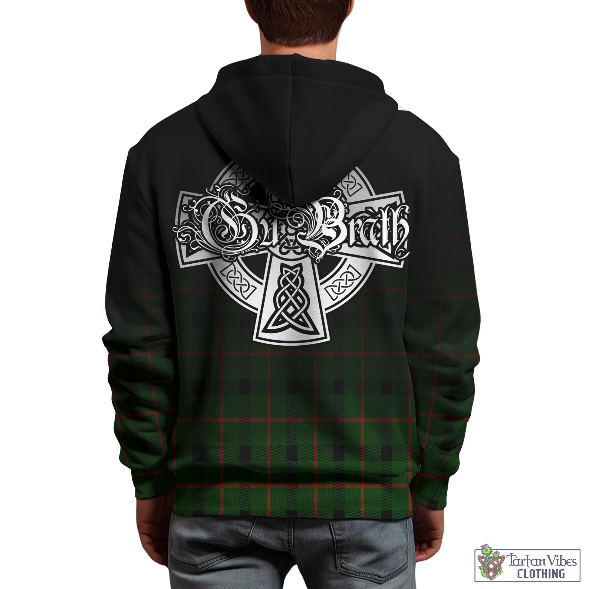 Tartan Vibes Clothing Kincaid Modern Tartan Hoodie Featuring Alba Gu Brath Family Crest Celtic Inspired