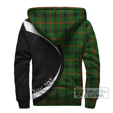 Kincaid Modern Tartan Sherpa Hoodie with Family Crest Circle Style