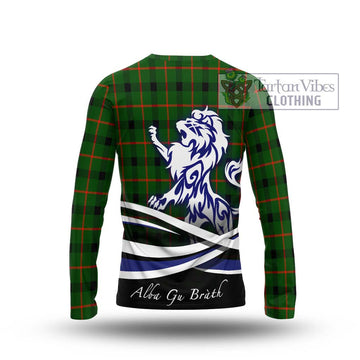 Kincaid Modern Tartan Long Sleeve T-Shirt with Alba Gu Brath Regal Lion Emblem