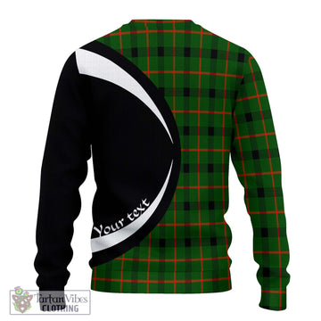 Kincaid Modern Tartan Ugly Sweater with Family Crest Circle Style