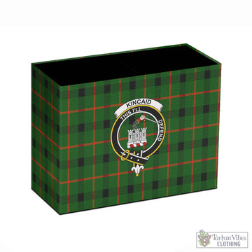 Kincaid Modern Tartan Pen Holder with Family Crest