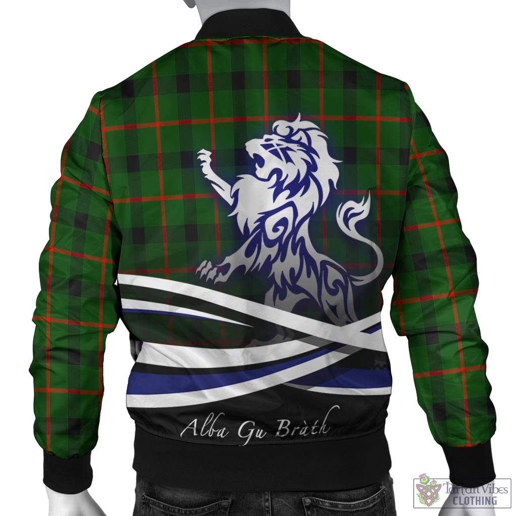 Tartan Vibes Clothing Kincaid Modern Tartan Bomber Jacket with Alba Gu Brath Regal Lion Emblem