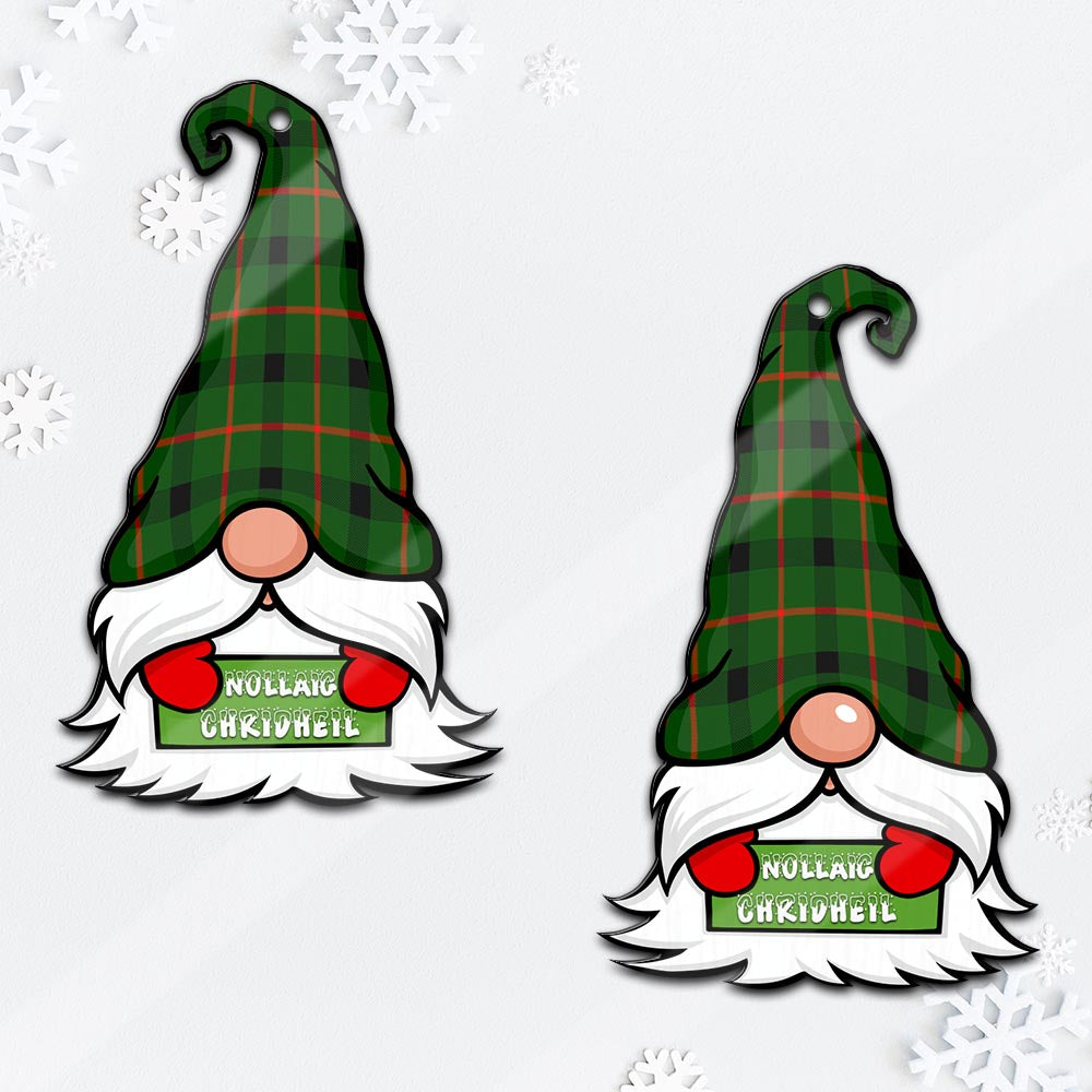 Kincaid Modern Gnome Christmas Ornament with His Tartan Christmas Hat Mica Ornament - Tartanvibesclothing