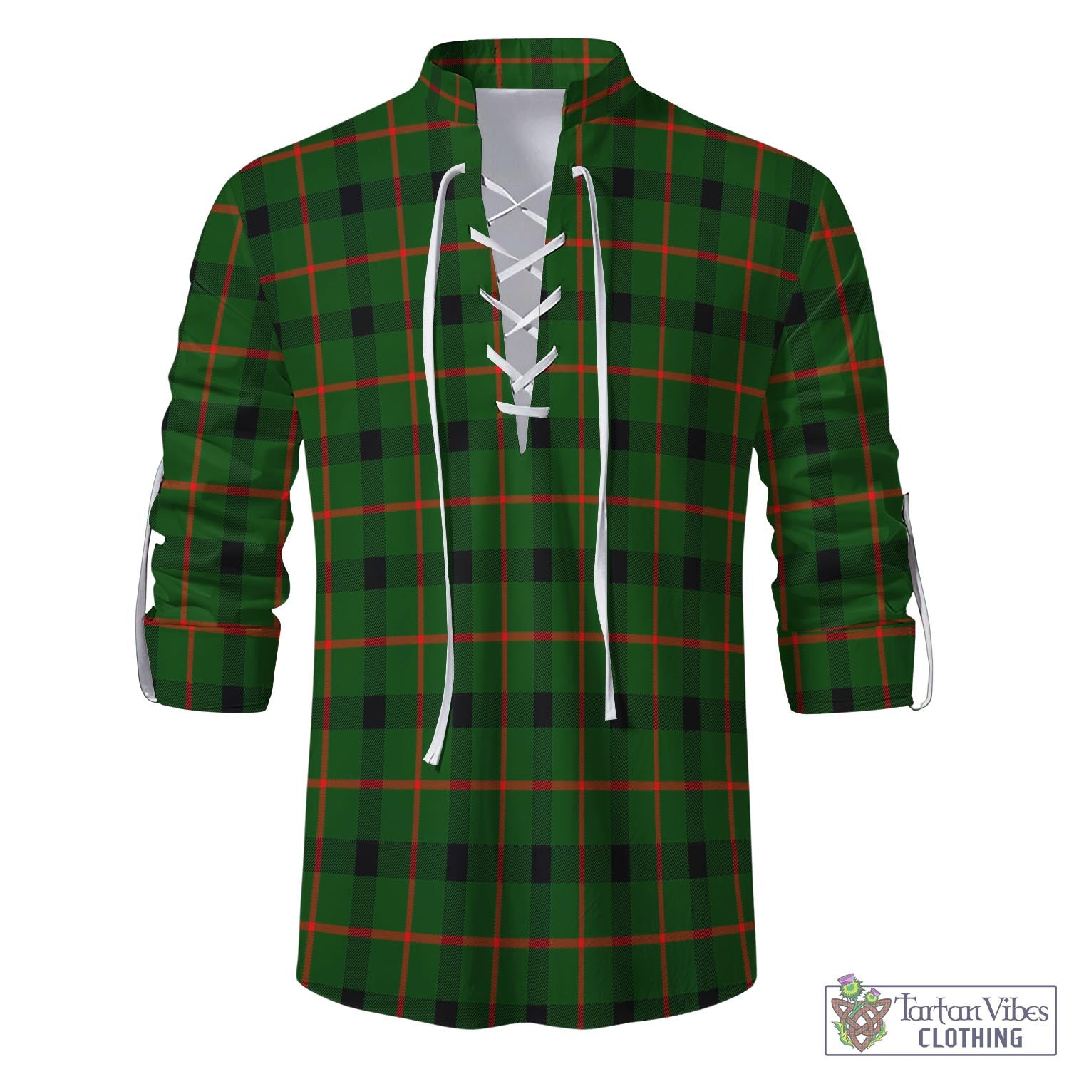 Tartan Vibes Clothing Kincaid Modern Tartan Men's Scottish Traditional Jacobite Ghillie Kilt Shirt